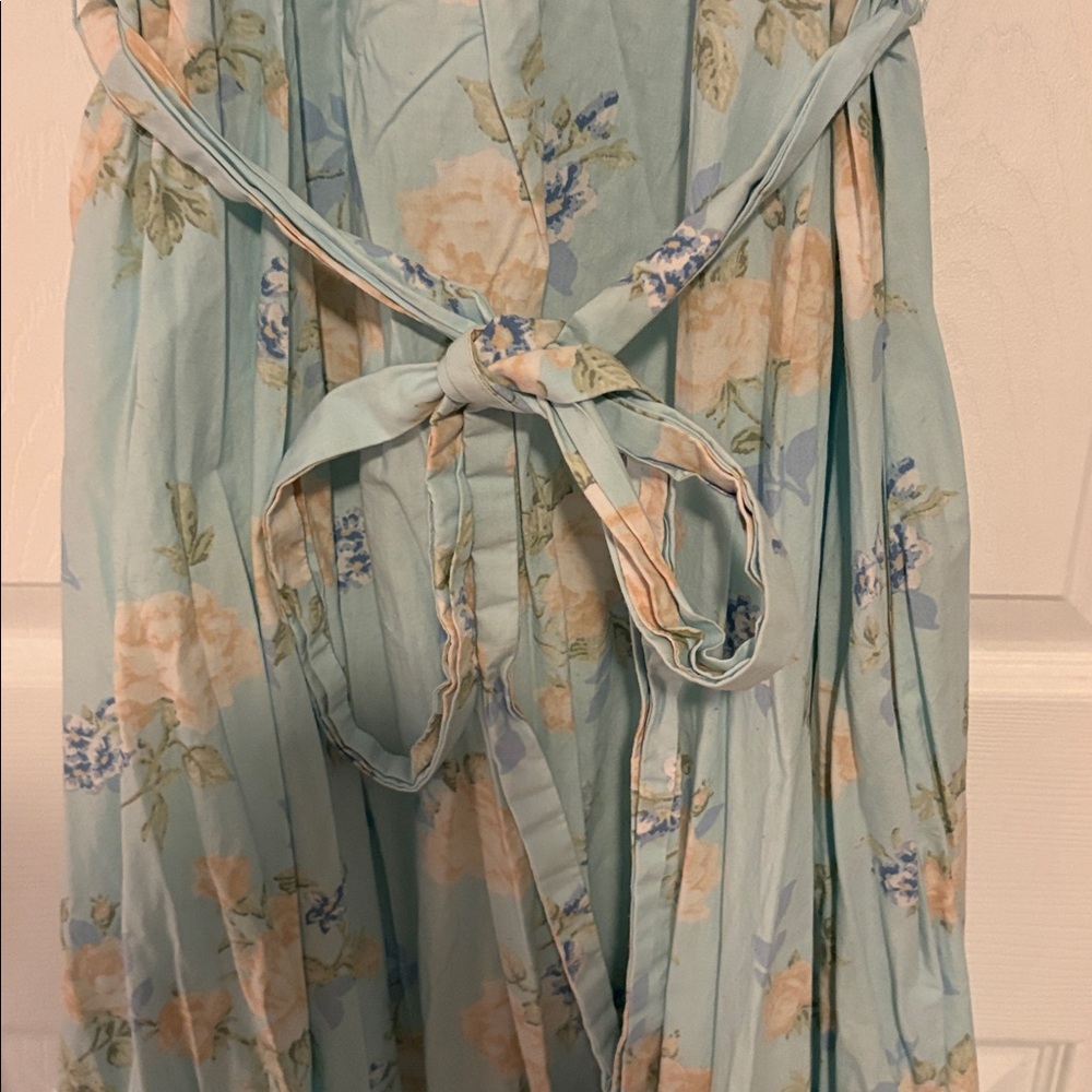 Love Shack Fancy X Target Estelle Blue Floral Puff Sleeve Midi Dress Size 22W - Picture 8 of 11